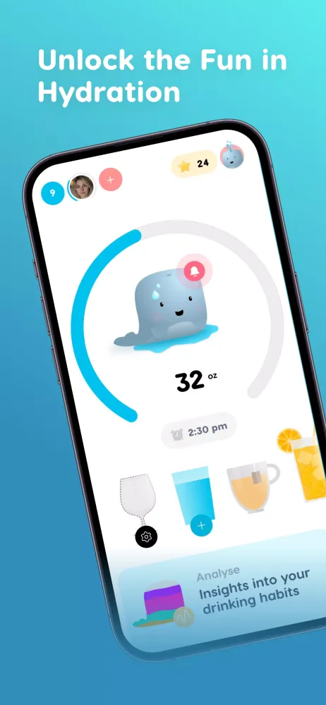 Скриншоты Water-reminder, tracker: Dropy