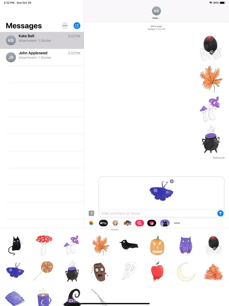 Artistic Halloween Stickers iPad  स्क्रीनशॉट