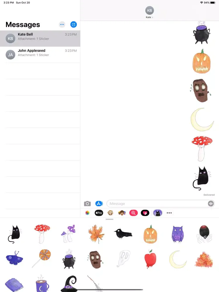 Artistic Halloween Stickers iPad  स्क्रीनशॉट