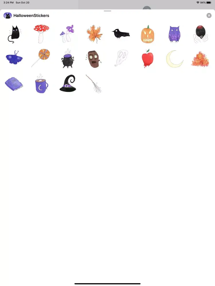 Artistic Halloween Stickers iPad  स्क्रीनशॉट