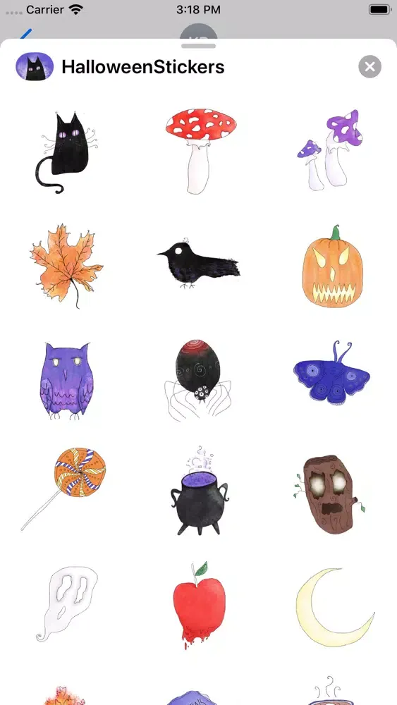 Artistic Halloween Stickers स्क्रीनशॉट