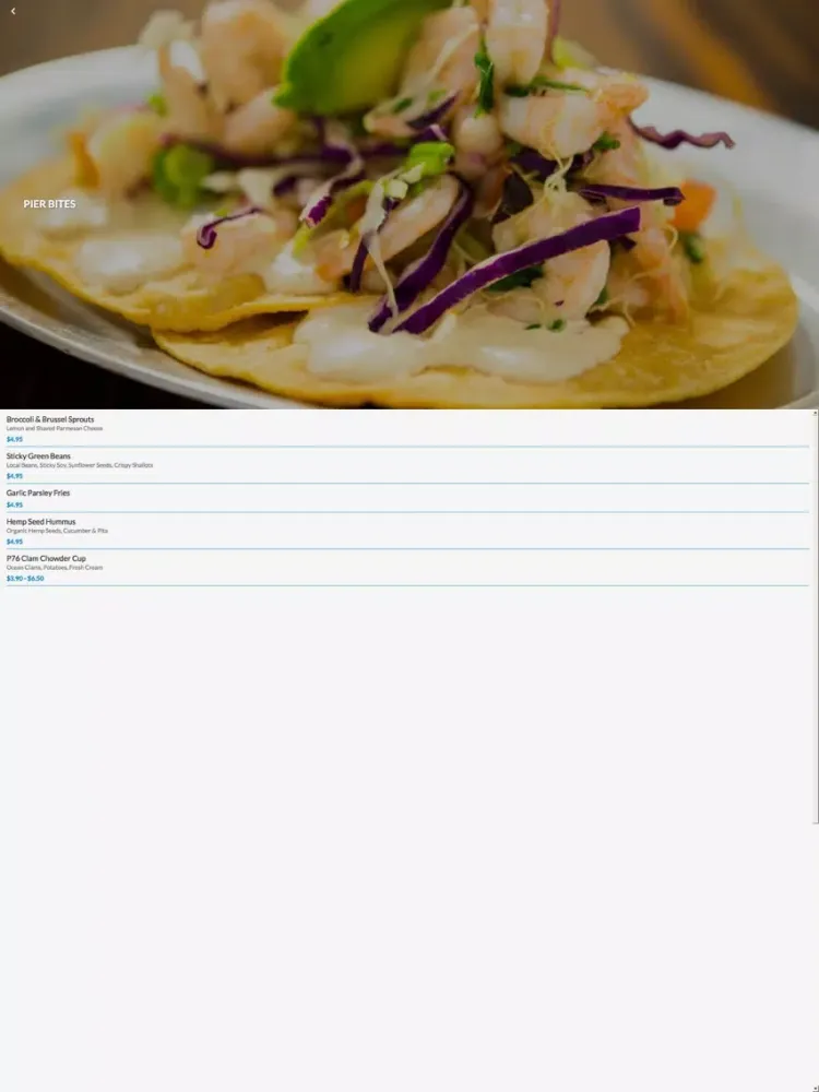 ภาพหน้าจอของ Pier 76 Fish Grill iPad 
