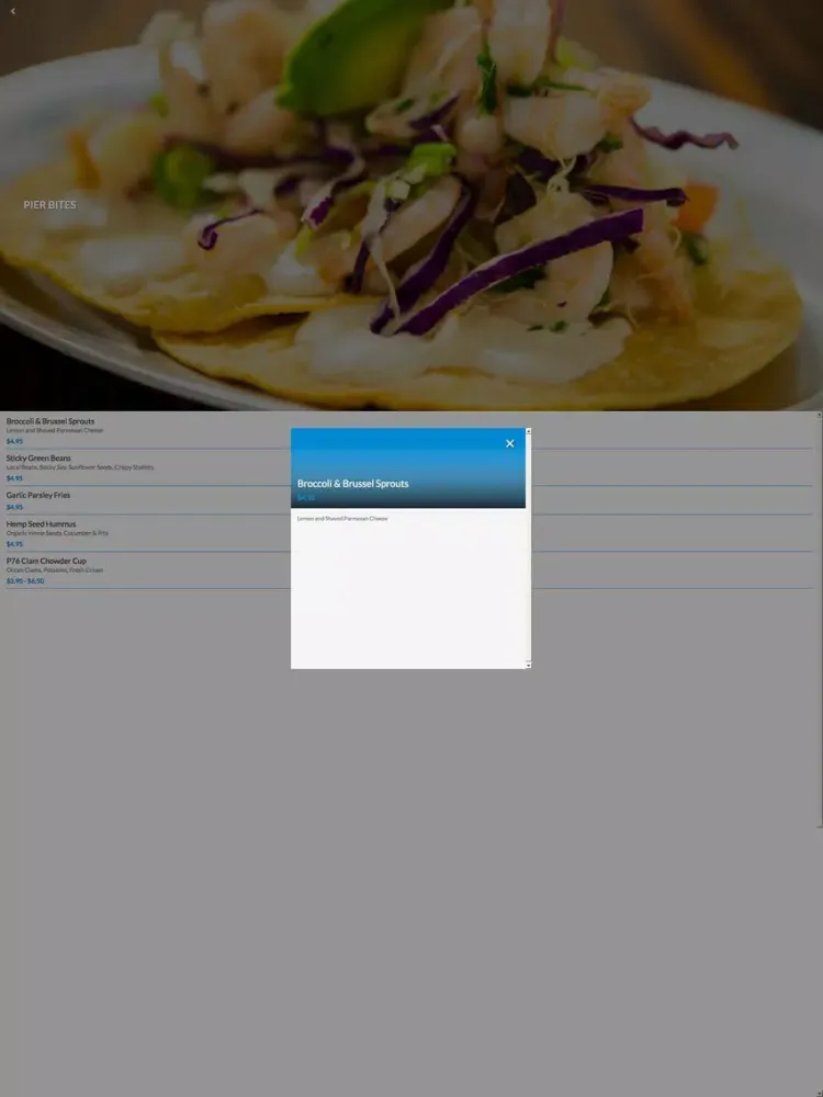 ภาพหน้าจอของ Pier 76 Fish Grill iPad 