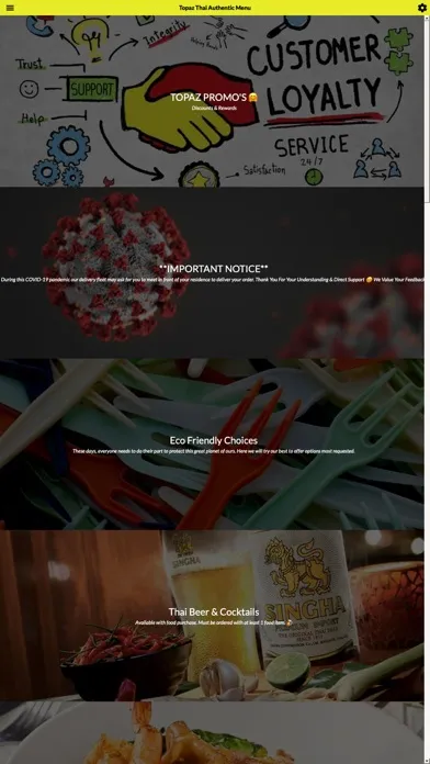 Screenshot di Topaz Thai Authentic App