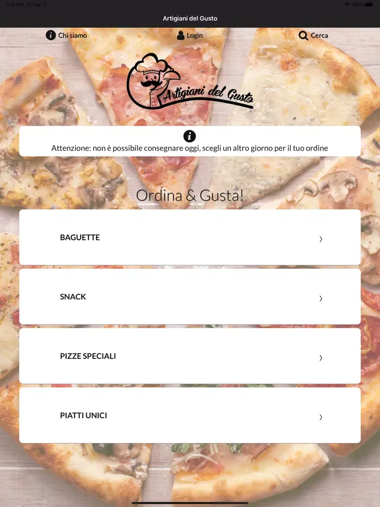 ภาพหน้าจอของ Gli Artigiani del Gusto iPad 