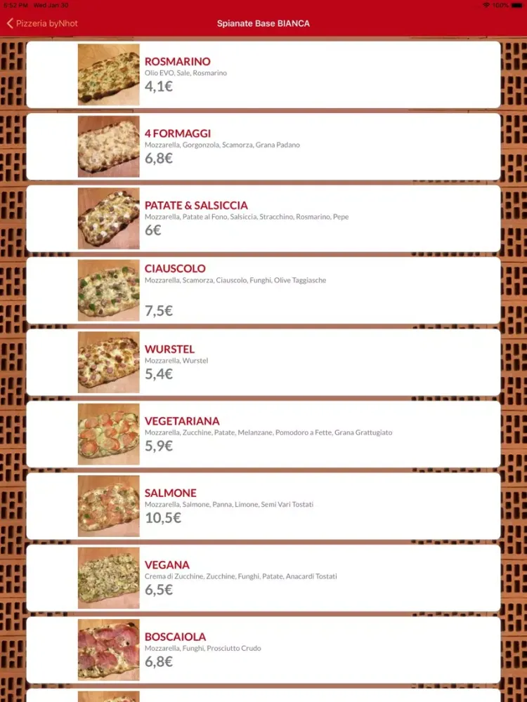 Capturas de pantalla de Pizzeria byNhot iPad