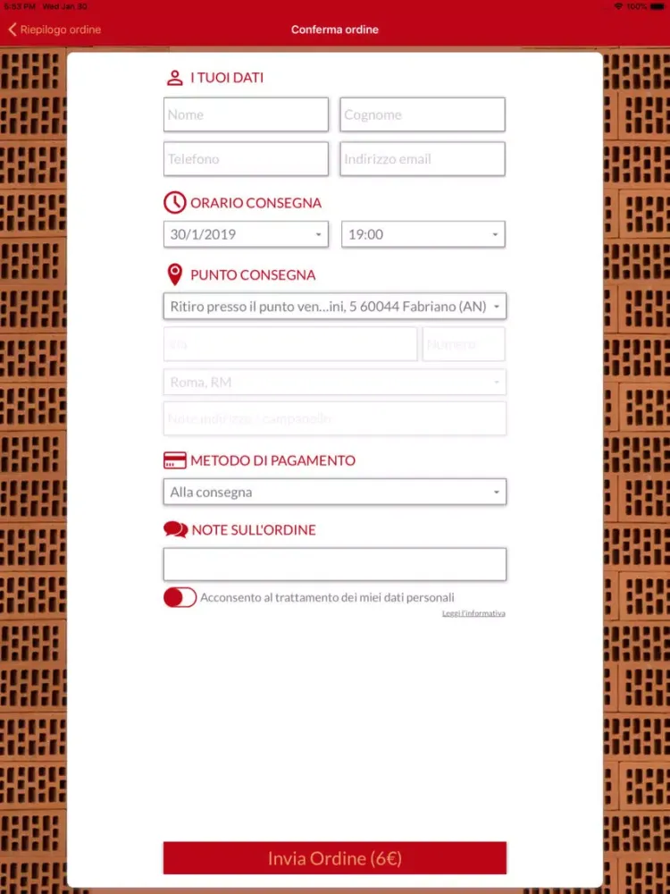 Capturas de pantalla de Pizzeria byNhot iPad