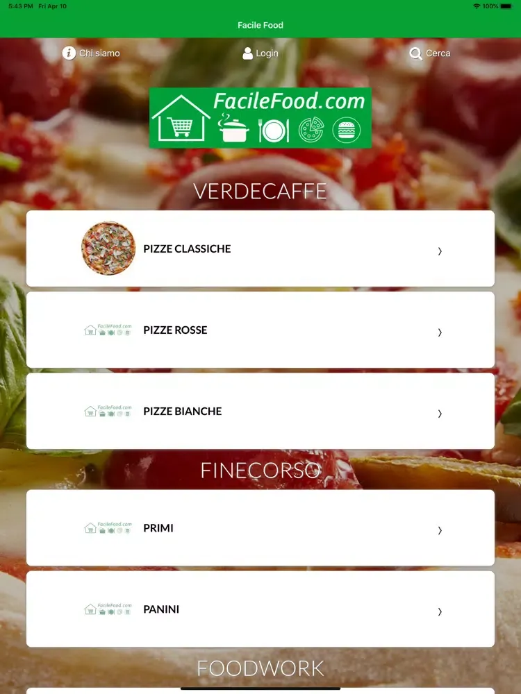 Zrzuty ekranu Facile Food iPad 