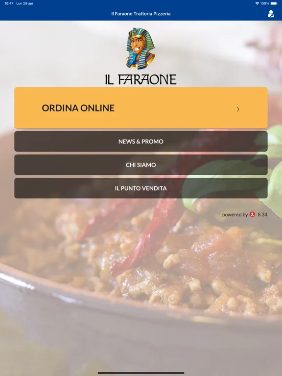 Tangkapan layar Il Faraone iPad 