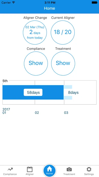 OrthoComm Aligner Management سکرین شاٹس