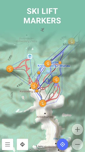 Tangkapan skrin Ski Map Plugin — OsmAnd