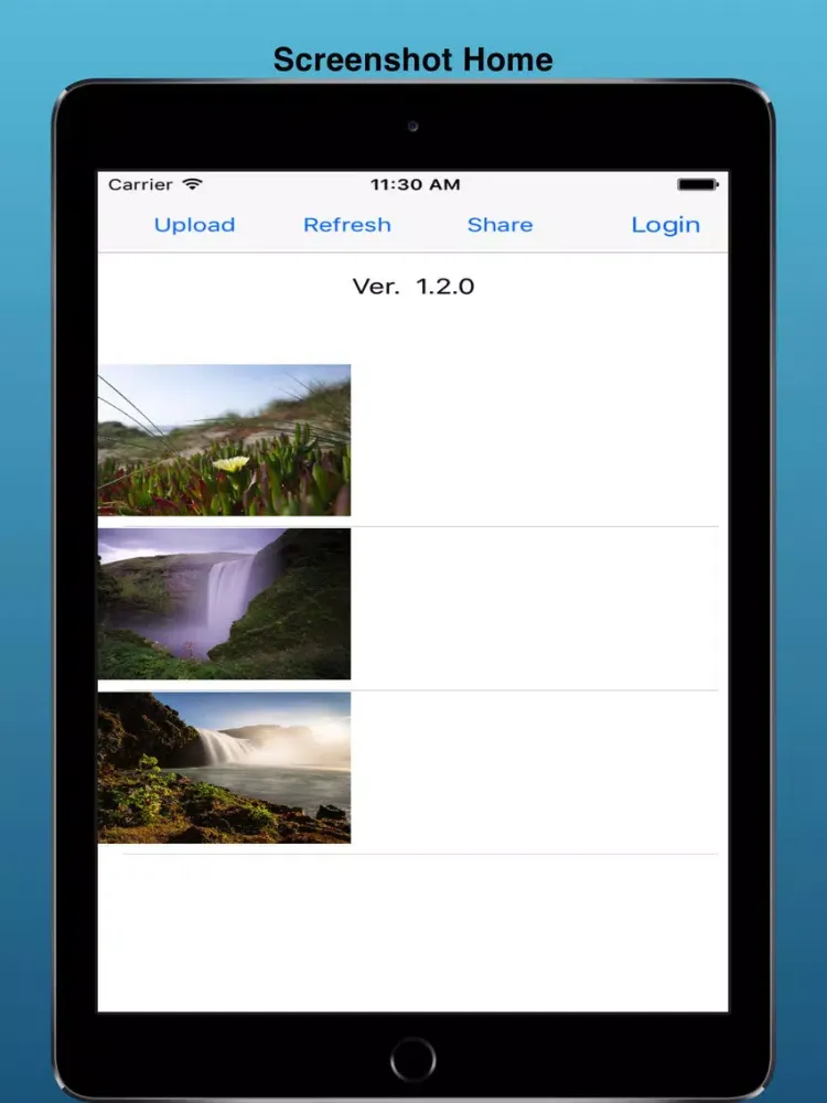 ภาพหน้าจอของ OurPhotoShare iPad 