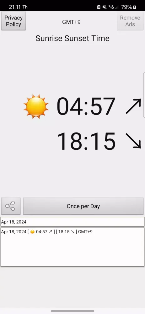 Sunrise Sunset App应用截图