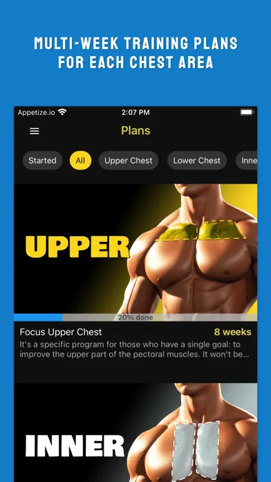 Captures d'écran de Chestify - AI Fitness Workout