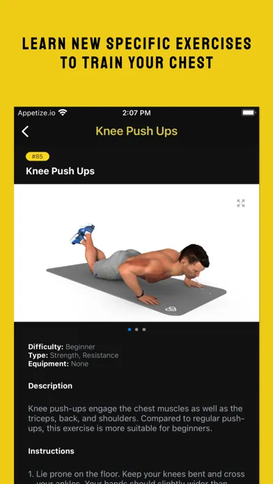 Captures d'écran de Chestify - AI Fitness Workout