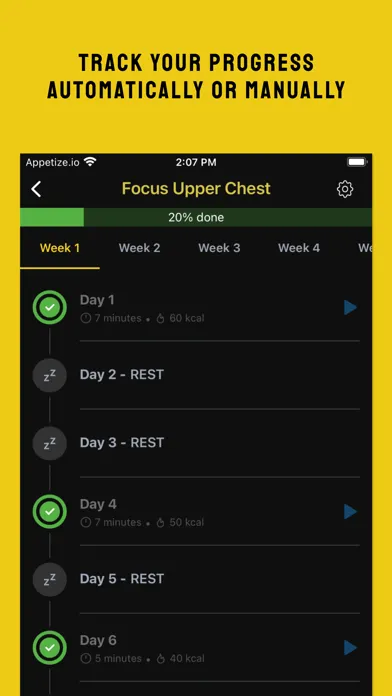 Captures d'écran de Chestify - AI Fitness Workout