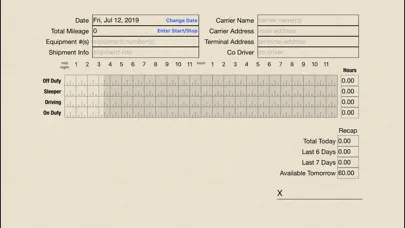 Drivers Daily Log Screenshots