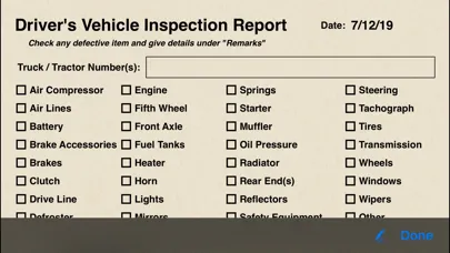 Drivers Daily Log Screenshots