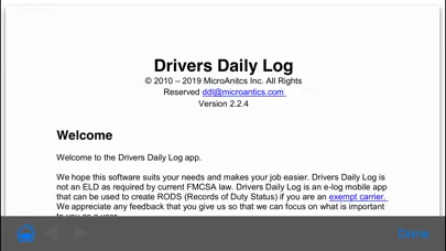 Drivers Daily Log Screenshots
