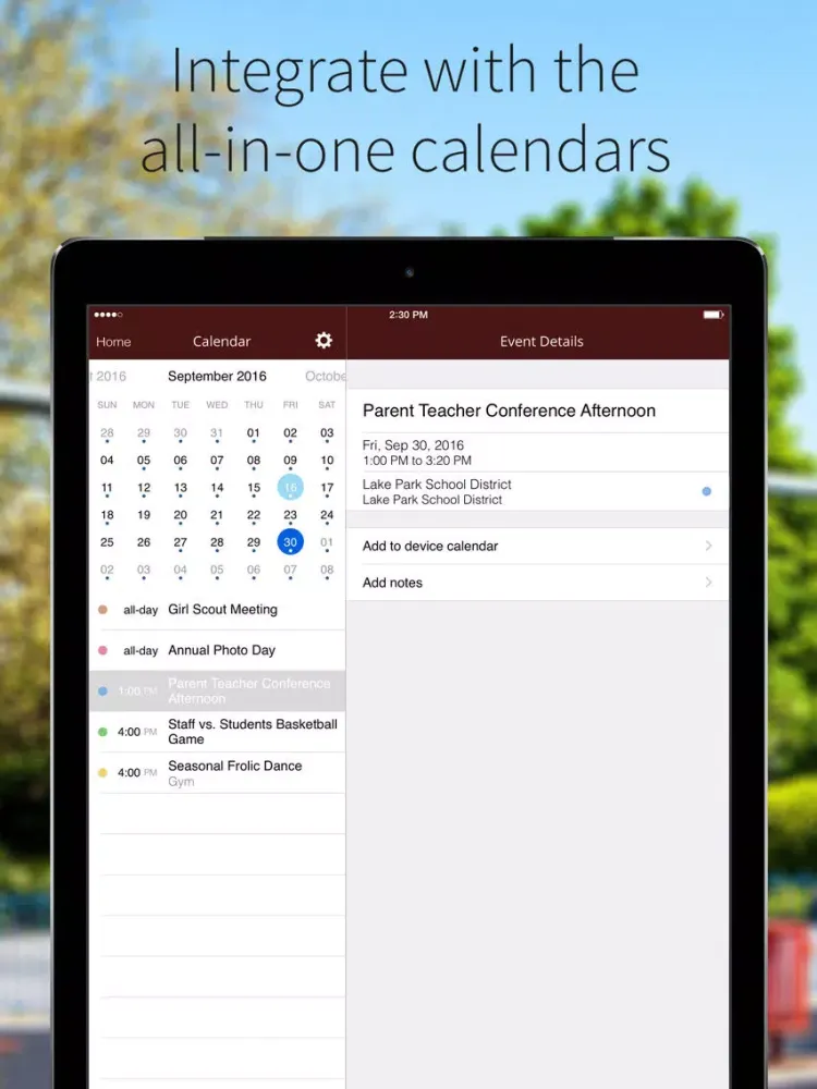 Zrzuty ekranu Lake Hamilton School District iPad 