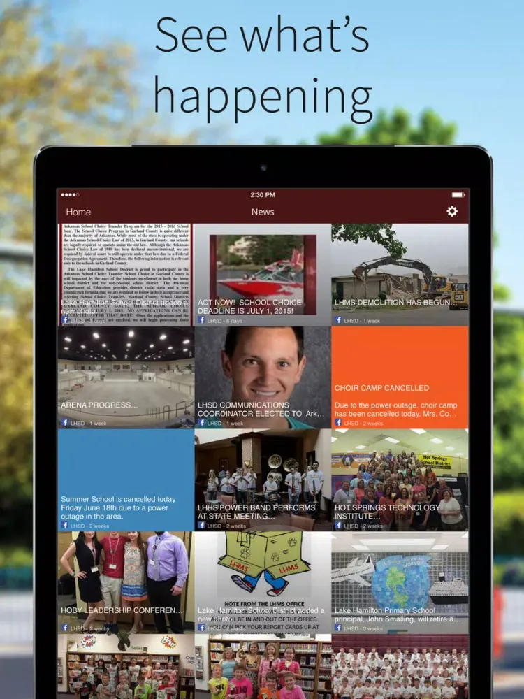 Zrzuty ekranu Lake Hamilton School District iPad 