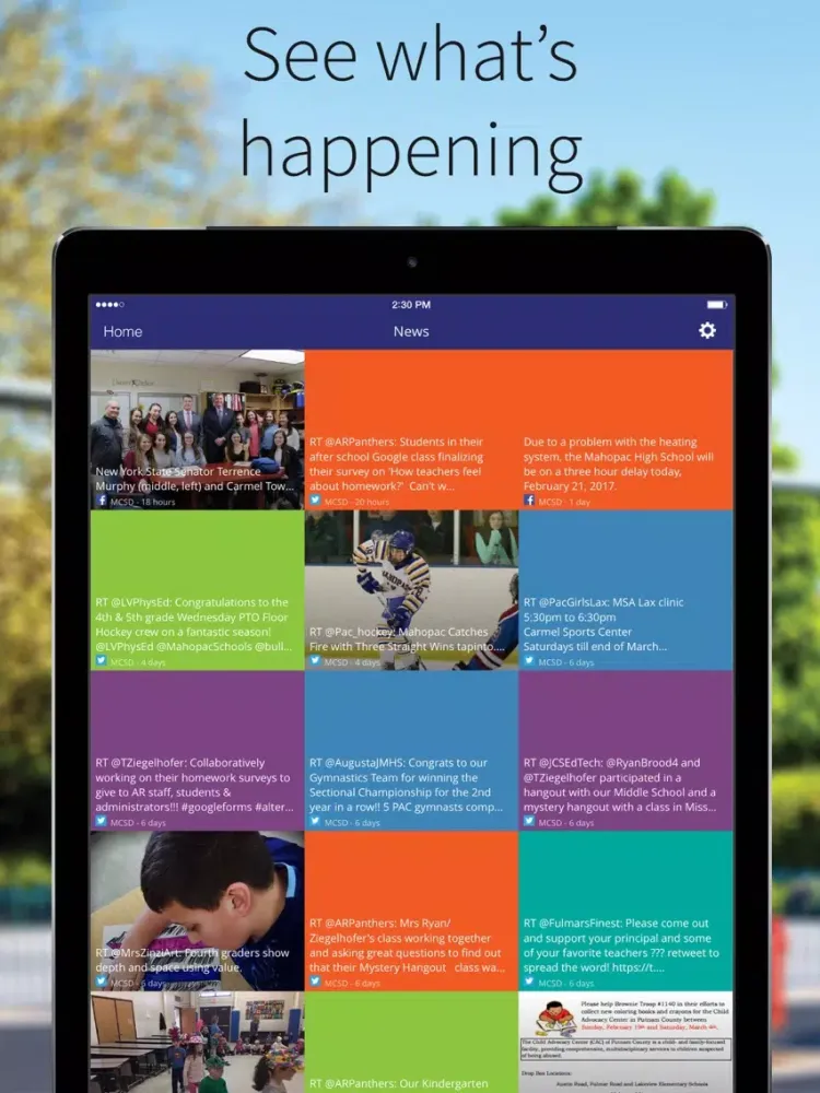 Mahopac Central School District iPad  Screenshots