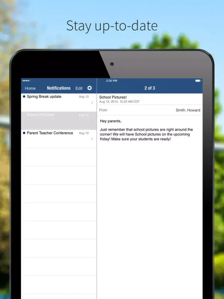 Shasta COE iPad  Ekran Görüntüleri