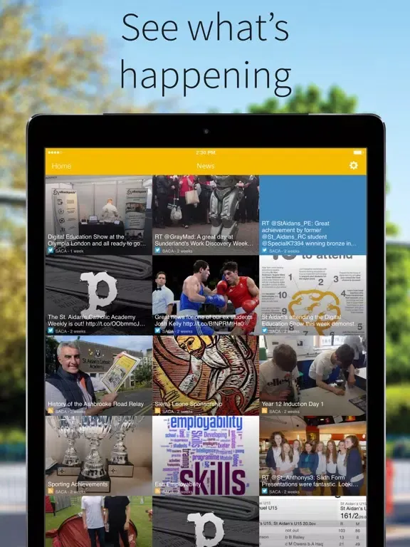 Tangkapan skrin St Aidan's Catholic Academy iPad 