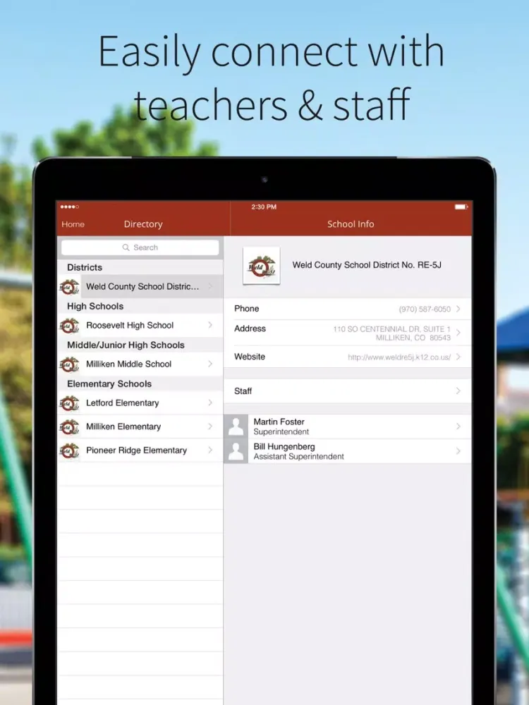 Weld County RE-5J iPad  Screenshots