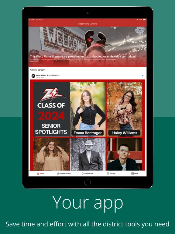 Ảnh chụp màn hình của West Plains iPad 