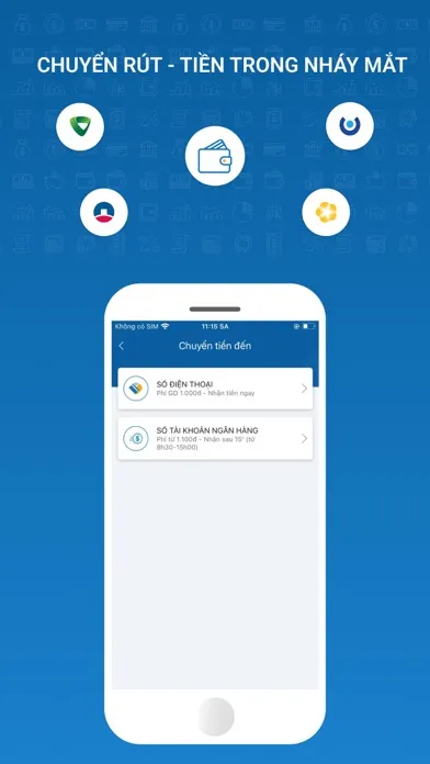 VIMO ví điện tử chuyển tiền Screenshots