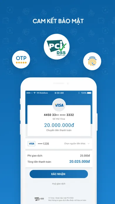 VIMO ví điện tử chuyển tiền Screenshots
