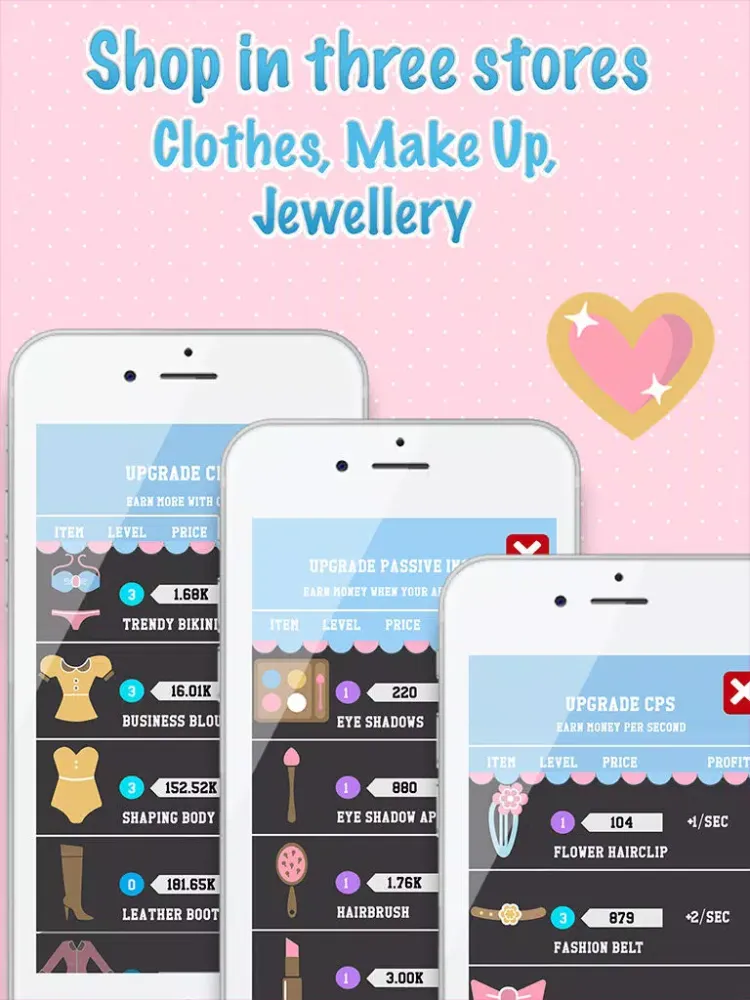 Fashion Clicker - the story about a fashion queen iPad  Ekran Görüntüleri