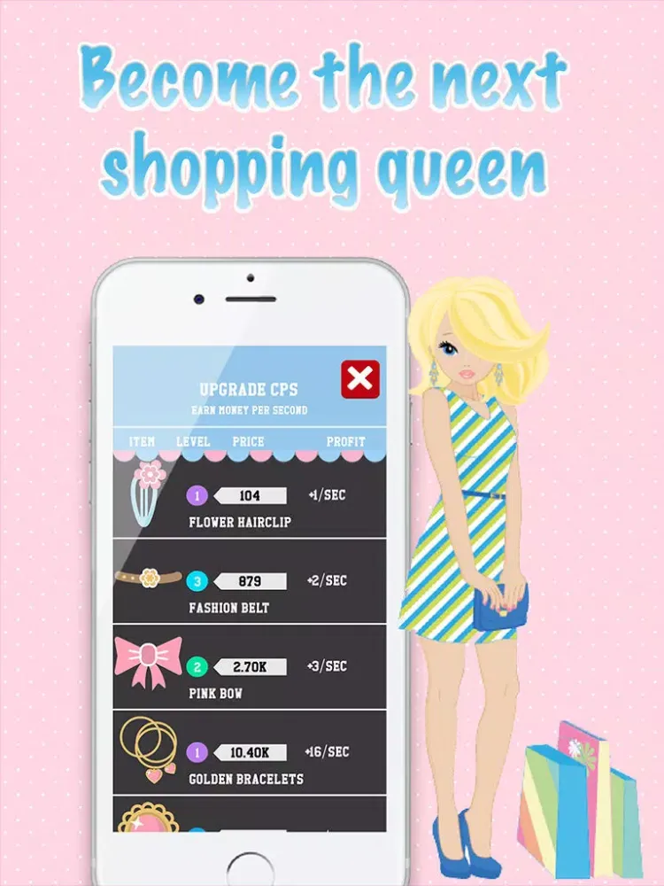 Fashion Clicker - the story about a fashion queen iPad  Ekran Görüntüleri