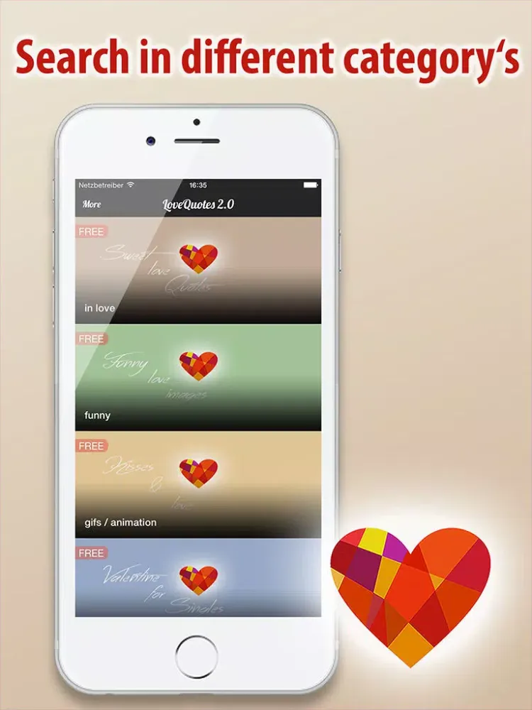 Ảnh chụp màn hình của Love Quotes” HD - Wallpaper, Gifs, Poems, Funny Quotes free iPad 