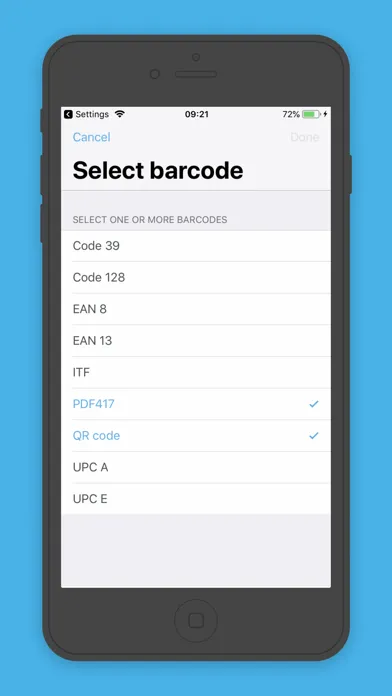 Captures d'écran de PDF417 Barcode Scanner