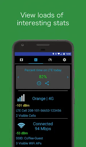 Coverage - Cell and WiFi Test Screenshots