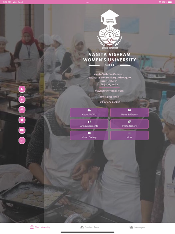 V V Women's University iPad  Ekran Görüntüleri