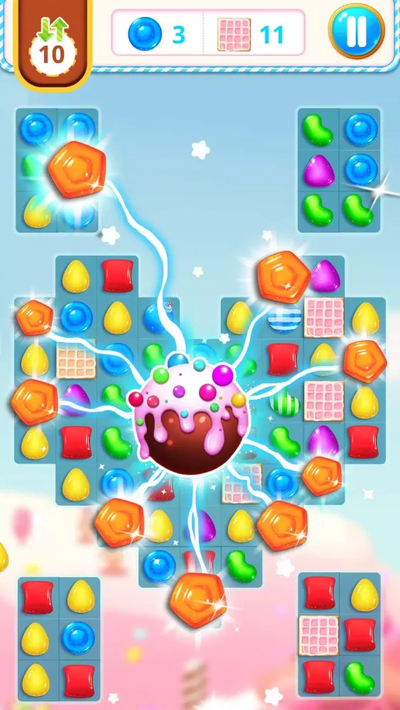 Tangkapan skrin Lollipop World : match3 mania