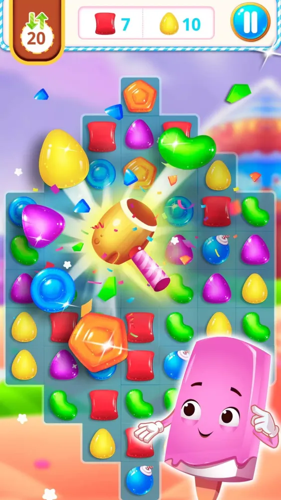 Tangkapan skrin Lollipop World : match3 mania