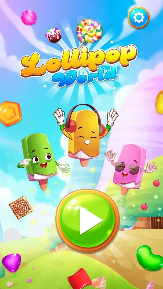Tangkapan skrin Lollipop World : match3 mania