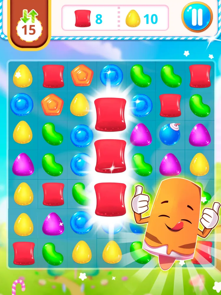 Tangkapan skrin Lollipop World : match3 mania
