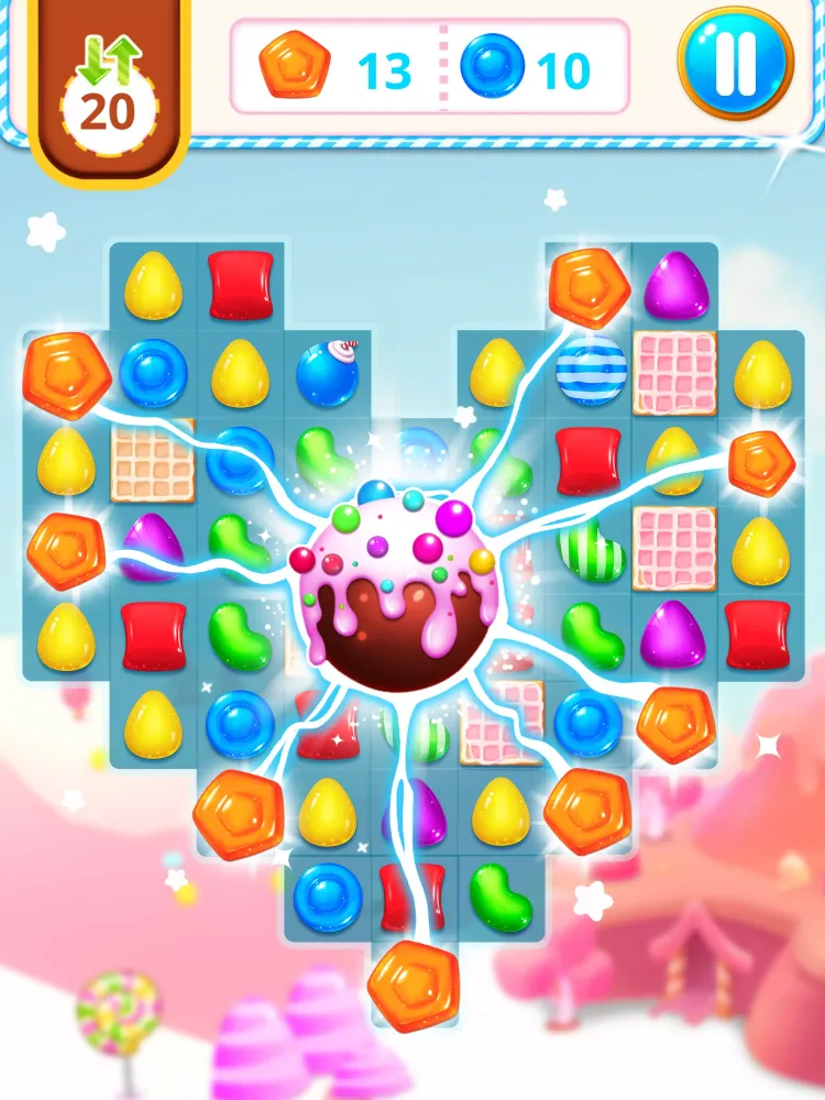 Tangkapan skrin Lollipop World : match3 mania