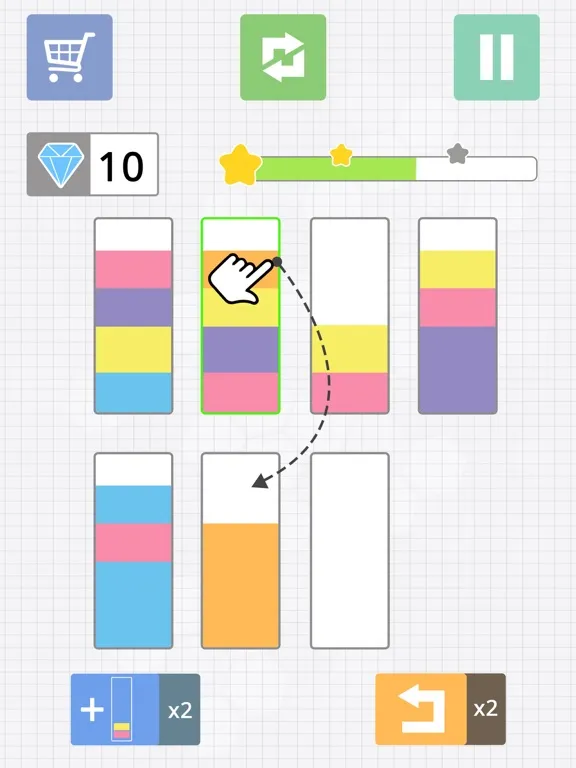Liquid puzzle : sort the color iPad Screenshots
