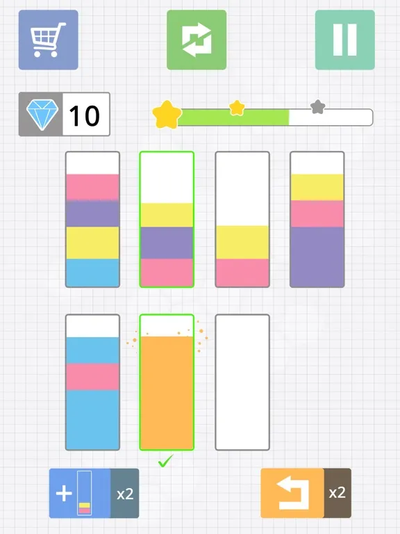 Liquid puzzle : sort the color iPad Screenshots