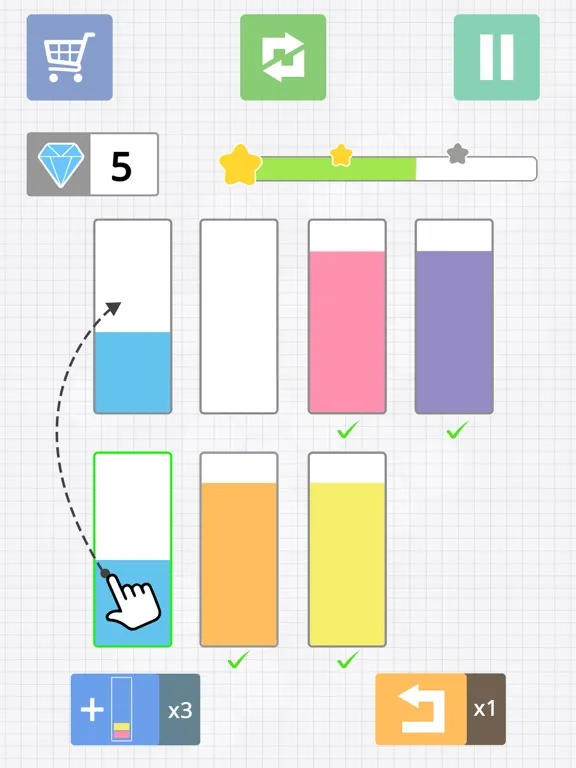 Liquid puzzle : sort the color iPad Screenshots
