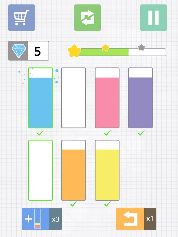 Liquid puzzle : sort the color iPad Screenshots