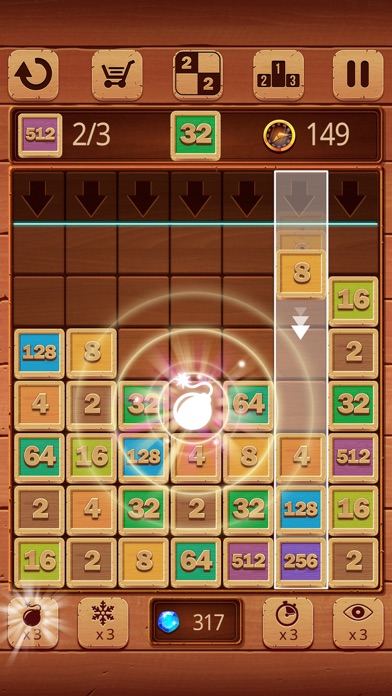 Merge Numbers : Wooden edition应用截图