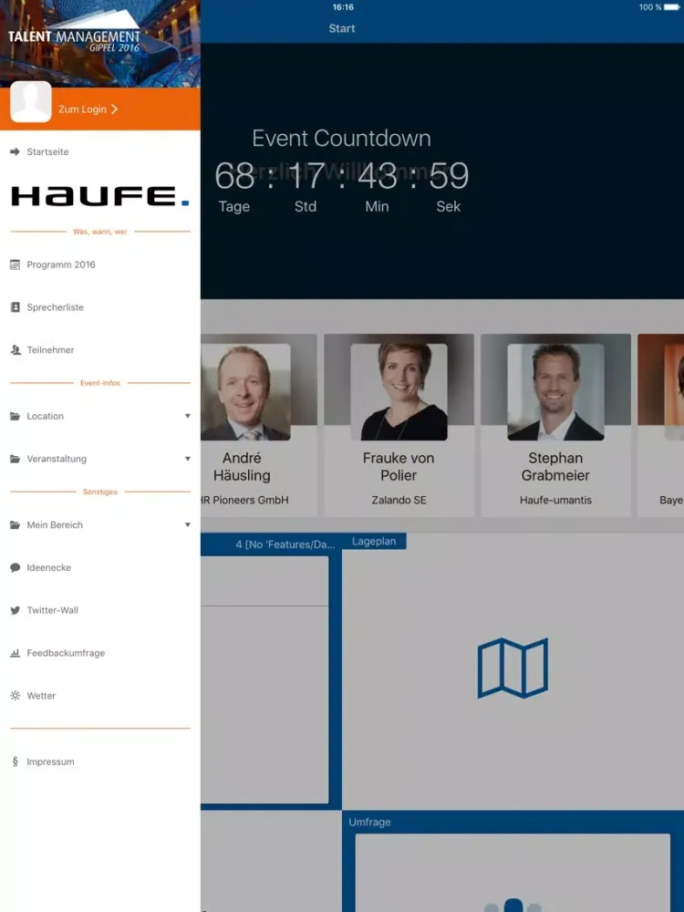Haufe Talent Management Gipfel iPad 应用截图