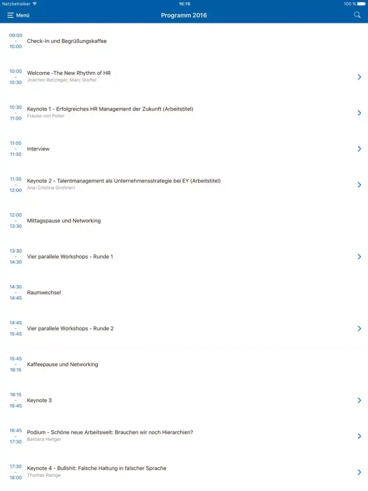 Haufe Talent Management Gipfel iPad 应用截图